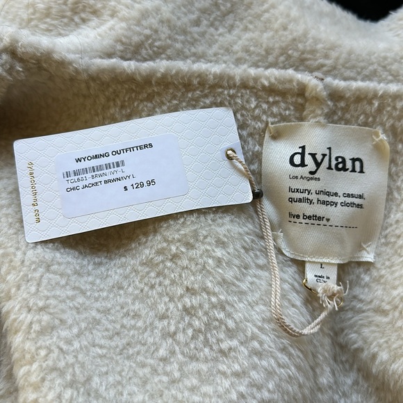 Dylan Women's Tan Shearling Jacket - Size L - NWT - Picture 7 of 7